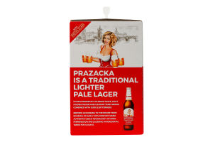 Набор подарочный Пиво 4х0.5л 4% светлое фильтрованное пастеризованное + бокал 0.3л Prazacka к/у