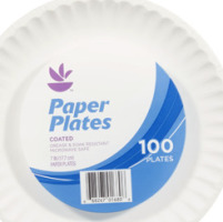 Ahold Paper Plates 7" Coated - 100 CT