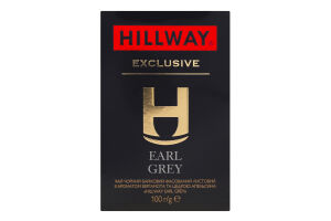 Чай черный байховый листовой с ароматом бергамота и цедрой апельсина Earl Grey Exclusive Hillway в/с к/у 100г