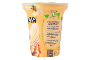 Йогурт 2% с наполнителем фруктовым пастеризованным Персик-жасмин Молокія ст 240г