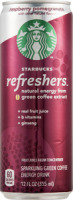 Starbucks Refreshers Sparkling Green Coffee Energy Drink Raspberry Pomegranate