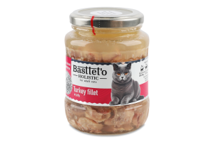 Корм д/котів шматочки філе індички в желе 360г твіст/б Басттет"о