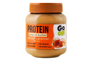 Паста арахісова високобілкова зі смаком солоної карамелі Protein Go On Nutrition с/б 350г