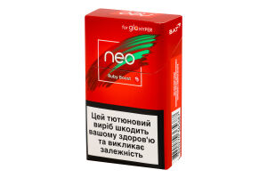 Виріб тютюновмісний для електричного нагрівання з фільтром Neo Demi Ruby boost 20шт