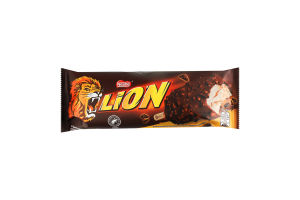 Морозиво карамельне покрите молочним шоколадом з соусом, вафельною крихтою та шматочками бісквіта Lion м/у 62г