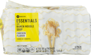Essentials Ramen Noodle Soup Chicken Flavor - 6 PK