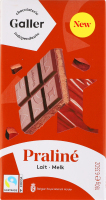 Шоколад молочний Galler з начинкою праліне