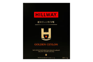 Чай черный байховый мелкий Golden Ceylon Exclusive Hillway в/с к/у 100х2г