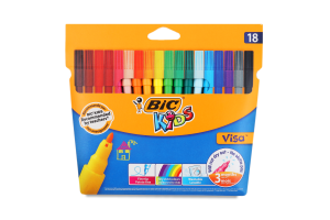 Фломастери кольорові Visa BiC Kids 18шт