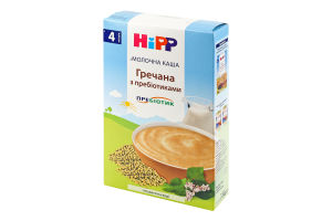 Каша молочная для детей от 4мес с пребиотиками Гречневая Hipp к/у 250г