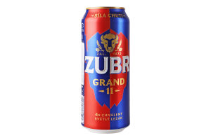 Пиво 0.5л 4.8% светлое фильтрованное пастеризованное Grand 11 Zubr ж/б