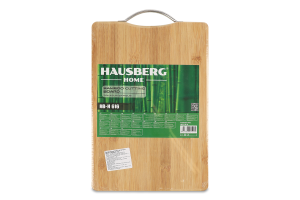 Дошка кухонна бамбук 34х24х1.8см №HB-H616 Home Hausberg 1шт