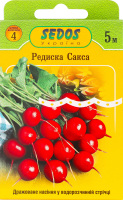 Насіння Редис Сакса дражоване на стрічці 5м 2г Седос