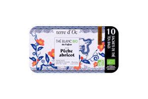 Чай білий Terre d’Oc персик-абрикос органічний
