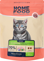 Корм д/кошенят Fresh Chicken сухий 400г Home Food