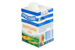 Сливки 33% стерилизованные Простонаше т/п 200г