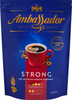Кофе натуральный растворимый сублимированный Strong Ambassador д/п 200г