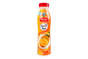 Напій з сироватки нежирний Апельсин-ананас Double Fun Фанні п/пл 290г