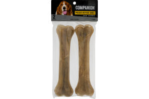 Companion Dog Chews Pressed Beefhide Bones - 2 CT