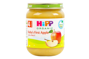 Пюре фруктовое для детей от 4мес Первое детское яблоко Organic Hipp с/б 125г