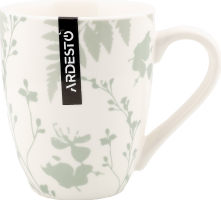 Чашка Capri 320мл біло-зелена порцеляна Ardesтo