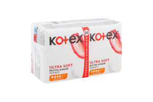 Прокладки гігієнічні Normal Ultra soft Kotex 20шт