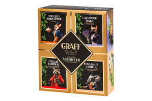 Чай чорний байховий Асорті чайних смаків Graff к/у 4х8шт
