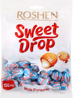Карамель з молочною начинкою Молочна крапелька Roshen м/у 150г