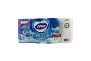 Бумага туалетная 3-х слойная Delicate Care Deluxe Zewa 8шт