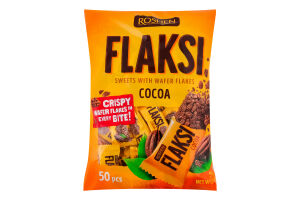 Цукерки з вафельними пластівцями Какао Flaksi Roshen м/у 500г
