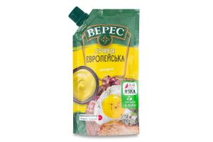 Горчица нежная нестерилизованная Европейская Верес д/п 130г