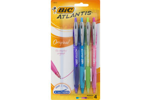 BiC Atlantis Original Medium Ball Pens Assorted - 4 CT