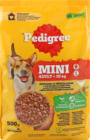 Корм сухой полнорационный для взрослых собак мелких пород С домашней птицей и овощами Mini Pedigree м/у 500г