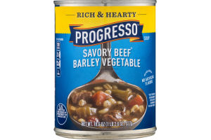 Progresso Rich & Hearty Savory Beef Barley Vegetable Soup