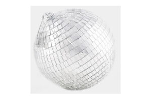 Прикраса ялинкова Дискокуля срібляста 15см