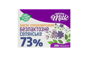 Масло солодковершкове безлактозне 73% Селянське Lyubar Milk м/у 200г