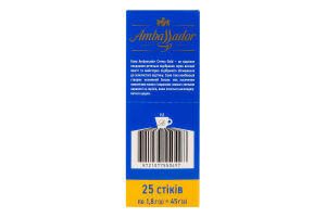 Кава Crema Gold розчинна 25*1,8г стік Ambassador