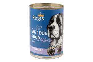 Корм д/дорослих собак з печінкою 415г ж/б Регіс