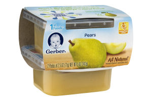 Gerber All Natural 1st Foods Pears - 2 PK