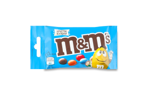 Драже с рисовыми шариками в молочном шоколаде покрытое сахарной разноцветной глазурью Хрустящие шарики M&M`s м/у 36г