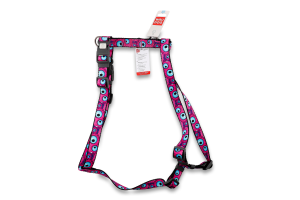 Шлея д/собак Око монстра з QR паспортом анатомічна H-образна нейлон пластиковий фастекс р.L 25мм A51-85см B61-85см WauDog