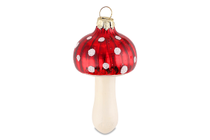 Прикраса ялинкова Грибочок скло 4,9*11см 985683