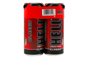 Напій енергетичний безалкогольний газований кофеїновмісний зі смаком тутті-фрутті Classic Hell к/у 4х250мл