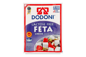 Сыр 43% безлактозный Фета P.D.O. Dodoni в/у 180г