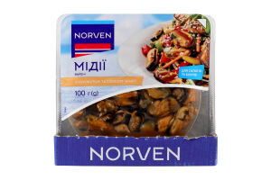 Мидии вареные с кунжутом и соусом Унаги Norven лоток 100г