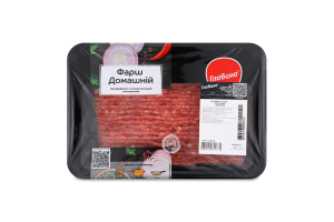 Фарш зі свинини та яловичини Домашній Глобино лоток 500г