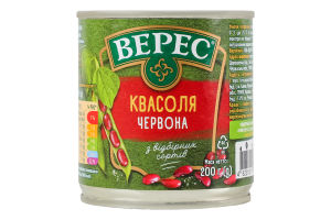 Фасоль красная стерилизованная Нежная Верес ж/б 200г