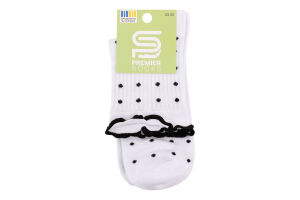 Шкарпетки Premier socks вис рюш чорн горох р23-25