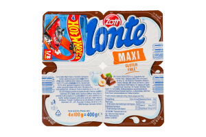 Десерт 11.8% с шоколадом и лесными орехами Monte ст 100г