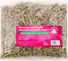 Корм д/кроликів повнораціонний сухий 450г Мій Пухнастик